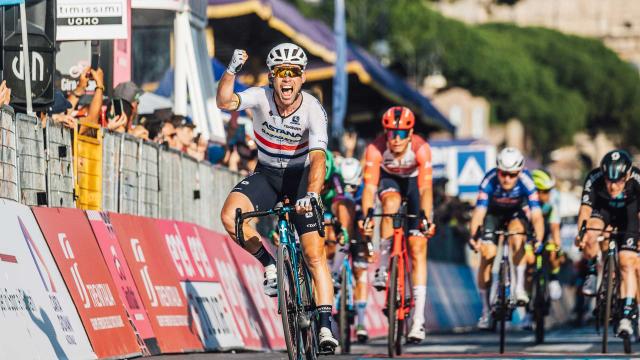 Mark při svém posledním triumfu na Grand Tour - Giro 2023 / Zdroj: Wilier